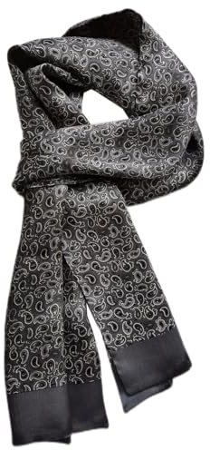 Pupatuch Halstuch Herren 100% Seide Schal Vintage Pattern Seidenschal Herrenschal