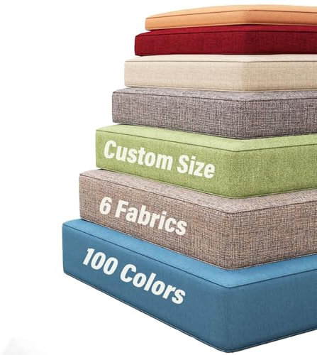 Aocase Custom Size Waterproof Garden Bench Cushion Outdoor Swing Seating Pad Personalise Pad with Removable Cover & Non-Slip Design for Patio Lawn Porch Swing Garden Window Seat Furniture