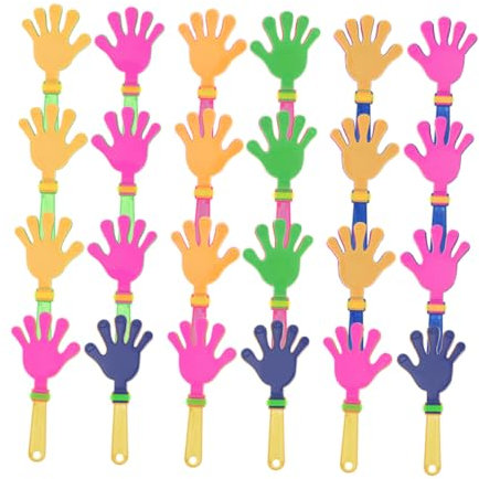 Toyvian 25stücke Geräuschmacher Für Junge Mädchen Party-Accessoires Klöppel Streichgeräuschemacher Fußballgeräuschemacher Partygeräuschemacher Plastikhandklöppel Junge Mädchen-jubelrequisi