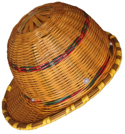 iplusmile costume da elmetto cappello conico di bambù casco da costruzione di sicurezza costruzione di elmetti protettivi elmetto da esterno Cappello da operaio edile Yellow