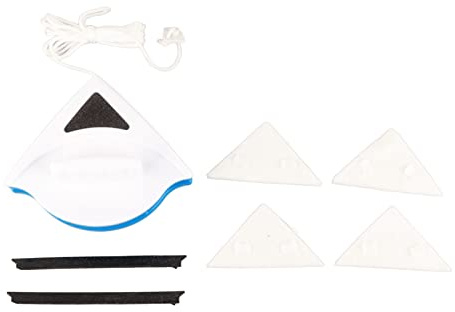 Essuie-Glace Double Face générique pour vitres, Manche Ergonomique en Plastique, essuie-Glace magnétique pour vitres résidentielles de Grande Hauteur (3-8mm)
