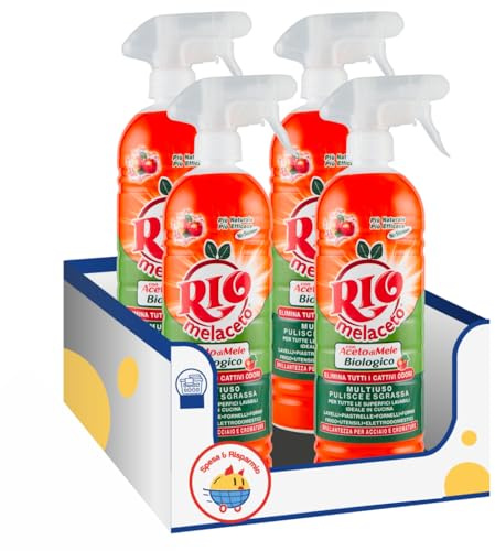 Melaceto – Mix di Mela e Aceto Naturale kit con Spugna Brandizzata SPESA & RISPARMIO Inclusa – Variazioni 4/8/12 Pezzi – Formato da 800 ml (4)