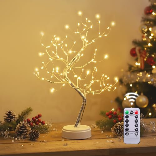 ChaneeHann Arbre Lumineux avec 108 LED et Télécommande, Arbre Fairy Light Branches Réglables pour Déco DIY, Lumière Chaude pour Ambiance Romantique, Décoration Intérieure Salon Chambre Bureau Fêtes