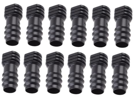 Sosoport Bouchons De Tube en Plastique Pom Noirs pour Système D'arrosage Intérieur, 20 Pièces, Adaptés pour Jardin Et Serrage, Étanchéité Renforcée, Installation Facile