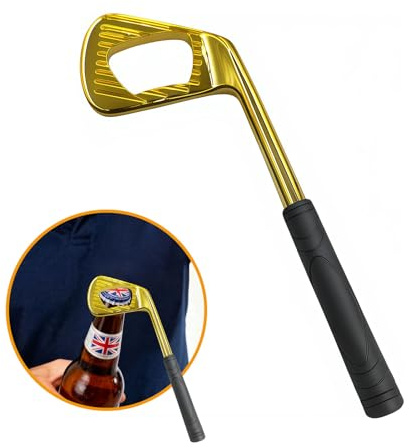 Golf Club Shaped Bottle Opener Unique Beer Golden Personalised Bottle Opener for Golf Enthusiasts Ideal Kitchen Tool for Parties and Gatherings