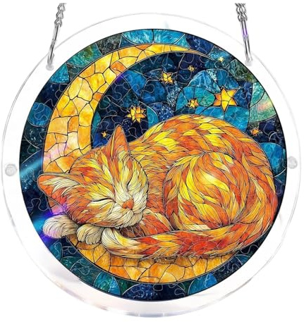 Puzzle Acchiappasole in Acrilico, Kit Fai da Te Puzzle Decorativo da Appendere alla Finestra Effetto Vetro Colorato, Puzzle Acchiappasole per Adulti Decorazione Casa Finestra (Y)