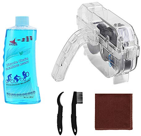 UILB Bike Chain Scrubber Set - Bicycle Chain CLEANING AGENT- 10 OZ Bike Chain Cleaner, Bicycle Durable Chain Gear Wheel Cleaning Brush Kit