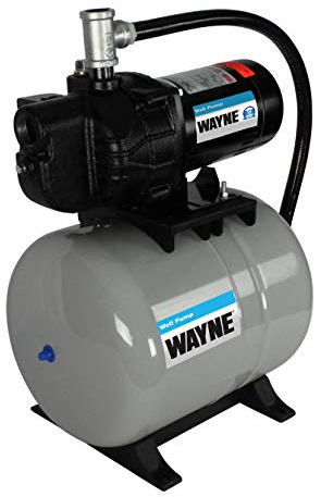 WAYNE SWS50-8.5FX - 1/2 HP Cast Iron Shallow Jet Well Pump with 8.5 Gallon Pre-charged Tank - Up to 420 Gallons Per Hour - Heavy Duty Shallow Well Pump