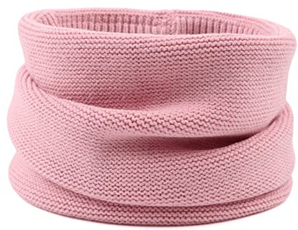 Pesaat Knitted Baby Boys Girls Scarf Autumn Winter Toddler Scarves Warm Round Neck Warmer Infant Toddler Kids(Pink)