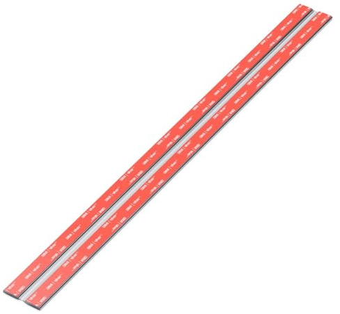 2x charnières flexibles transparentes en acrylique 500mm, autocollantes | Charnière fine monobloc autocollante, sans axe métallique pouvant rouiller ou se gripper, pour couvercles, capots et boîtiers