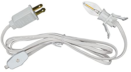 Creative Hobbies® Single Light Replacement Clip in Lamp Cord for Christmas Village House Includes LED Light Bulb | 1 Pack