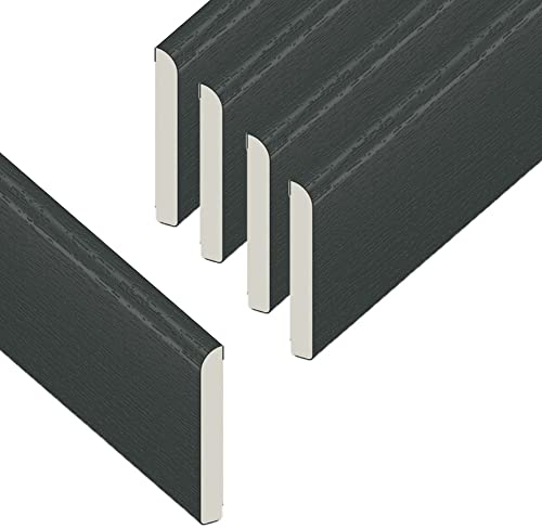 UPVC Anthracite Grey Plastic Trim 45mm x 1m x 5 Pack - Architrave Skirting Board and Window Finishing Trim