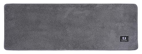 RTBQJ-AT Badematte rutschfest Badezimmerteppich Groß Mikrofaser Weicher Badvorleger Küchenbodenmatten Maschinenwaschbar Öko-Tex 100 Zertifiziert 40x120cm, Grau