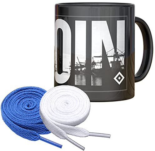 Hamburger SV HSV Tasse „Bosse + 2 Paar Fan-Schnürsenkel