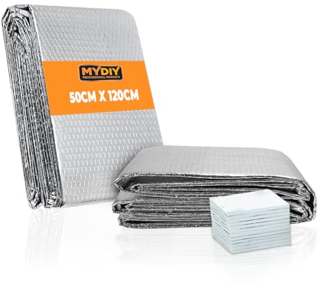 My DIY Radiator Insulation Foil Reflector 120 x 50 CM Radiator Foil for Home Thermal Insulation Radiant Barrier Reduces 95% of Heat Save Energy & Money Suitable for Wall & Floor Mounted Radiators
