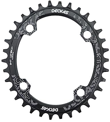 Finoti Kettenblatt Fahrrad Kettenblatt Oval 104BCD 32T 34T 36T 38T 40 42 44 46 48 50 52 T Zahn MTB Rennrad Berg Kettenblatt 104 Bcd KettenbläTter (Size : 52T, Color : Noir)