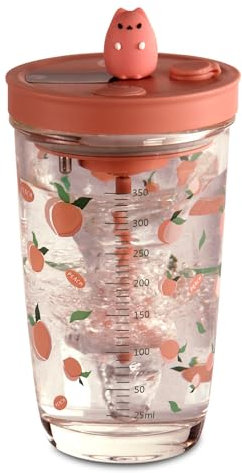 Fralaz Electric High Speed Mixing Glass Cup with Detachable Stirring Rod,400ml Self Stirring Glass Coffee Mug, Auto Self Stirring Cup To Stir Coffee, Mixed Milk for Home Office Travel