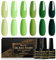 Shining She UV Nagellack Grün,6 Farben Zart Grün Grasgelb Olivgrün Dunkelgrün Gel Nagellack UV,Schellack Soak-Off UV nagellack Set Nailart DIY zu Hause,8ML