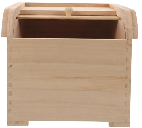 Luxshiny Boîte à Riz en Bois 5kg, Conteneur de Stockage Hermétique