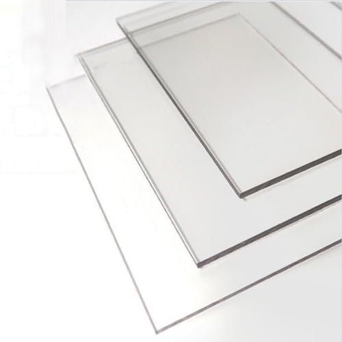 Polycarbonatplatten Polycarbonatplatten, transparente Sicherheitsfolie aus Acrylkunststoff für Schuppenfenster, 2 mm Dachplatten, Gewächshausüberdachung mit UV-Schutz, für Heimwerkerarbeiten, Basteln