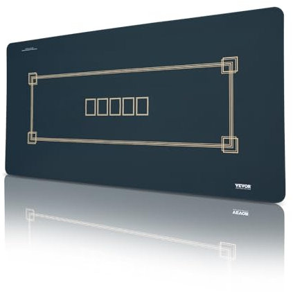 VEVOR Tapis de Poker Pliable 180x90 cm, Tapis de Jeu de Cartes pour 6 à 8 Joueurs avec Sac de Transport, Nappe de Table de Poker pour Jeux de Poker Étanche, Salle de Poker, Rectangulaire, Vert