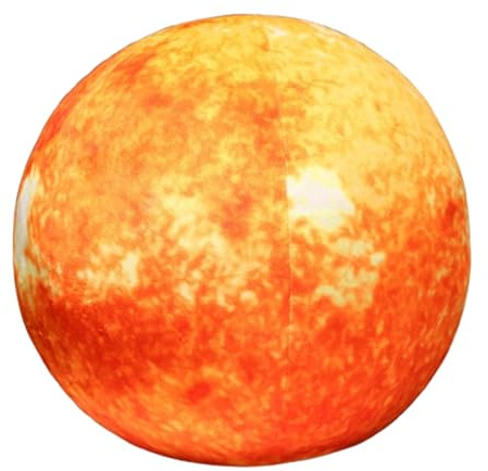 champracer Sonne, Mond, Mars und Erde Plüschkissen,Planet Kuscheltier Sternkissen, Sonne,Mond,Mars und Erde Plüschkissen, Raumdekoration, Geburtstagsgeschenke, Jungen (27 cm,Sonne)