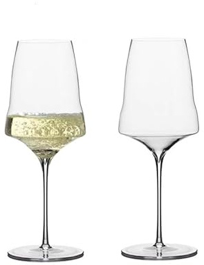 NireHoris vitvinsglas/champagnebägare (2 stycken), Gabriel-glas, roliga vinglas som vin present för kvinnor och män (vitvinsglas 530 ml)