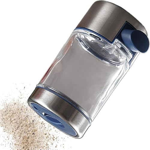 Spargisale con coperchio, saliera in acciaio inox, contenitore per spezie, utensili da cucina, saliera in vetro, saliera per zucchero, pepe, sale e sale
