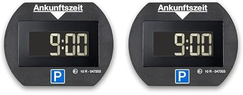 Needit elektronische Parkscheibe Park Lite I automatische Parkscheibe elektrisch mit Zulassung vom Kraftfahrt-Bundesamt I Digitale Parkuhr mit 2 Displays & vielen Funktionen, langlebig & zuverlässig
