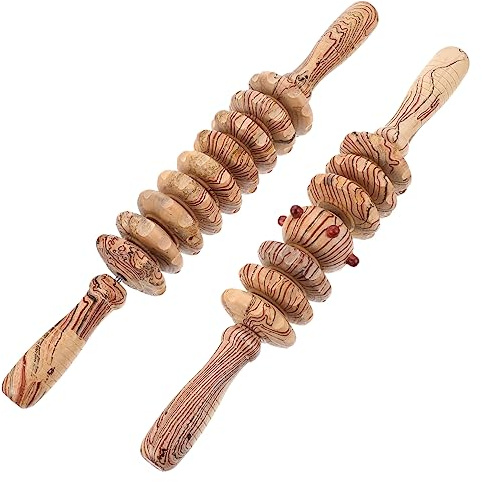 Holibanna Massagegerät Aus Holz Gesundheitsförderndes Massagegerät Bauchmassagegerät Fitnessgerät Für Hüfte Beine Nacken Rücken Entspannung