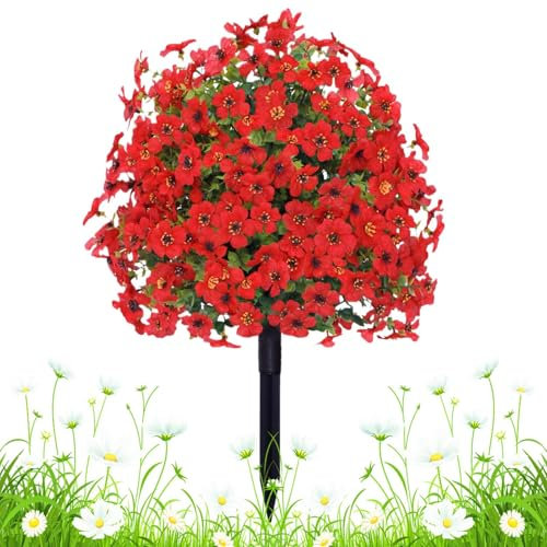 Artificiale Viola | Albero Sempreverde Artificiale Resistente Agli Agenti Atmosferici - Arbusti Decorativi Riusabili per Sentieri, Giardino e Cortile