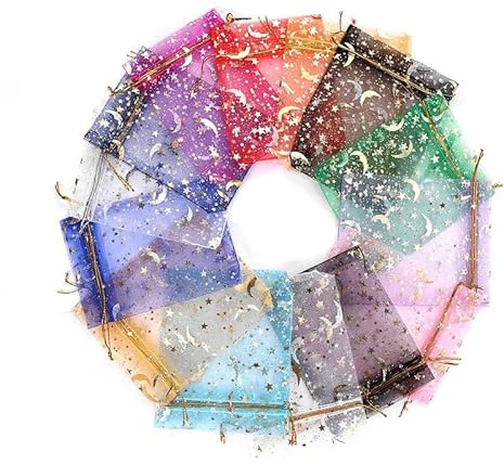 Fadayunn Kordelzug-Netz-Geschenksäckchen Schmuckbeutel für Hochzeit, Geburtstag, Jubiläum, Partyzubehör, Weihnachten 7x9cm