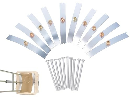 Trifletopia 10PCS back box repair clip - silver wall box repair screw clips - universal 86 type switch box repair tool - durable electric socket screw repair kit - ideal for socket box maintenance