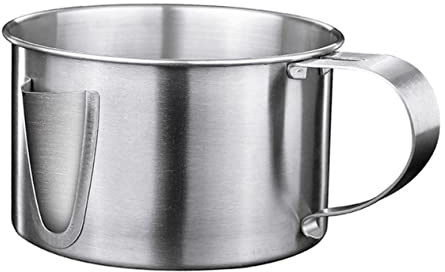 Cabilock Separatore Grasso Acciaio Inossidabile per Filtratore Olio per Cucina Ristoranti e Hotel con Beccuccio Forma Arcuata e Accessori