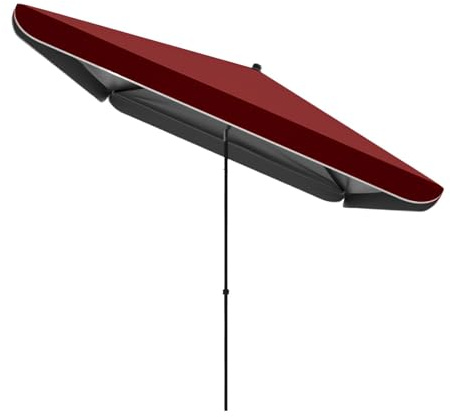 Parasol de terrasse rectangulaire 6,6 x 6,6 Pieds, Parasol de Piscine extérieur, Parasol de Plage inclinable avec Protection UV pour marché, Piscine, Jardin, arrière-Cour, terrasse