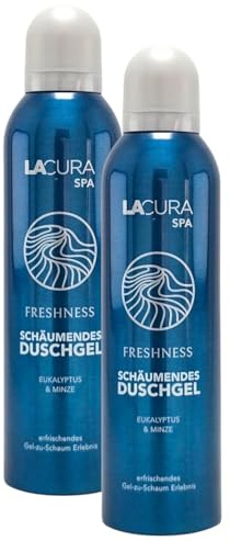 SPA FRESHNESS - Gel doccia schiumoso, 200 ml, eucalipto e menta, confezione da 2