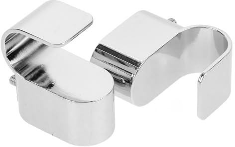 ROMISBABA Soportes Barra De Armario De Aleación De Zinc, 2 Piezas, Diseño Reforzado, Resistencia Al Desgaste, Soporte para Barra De Ropa, Uso Armarios y Baños