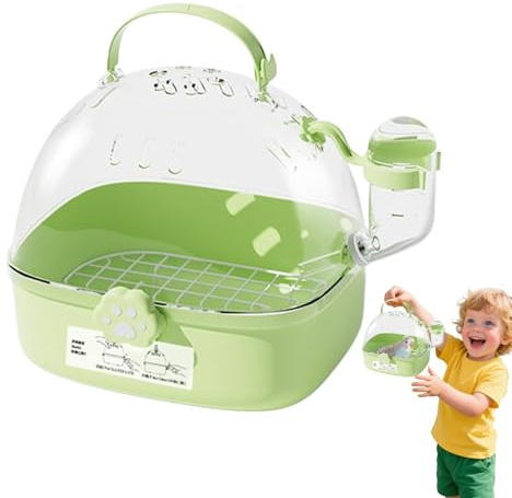 Vogel-Transportbox für kleine Vögel, Transportbox mit Wasserflasche, belüfteter Zwinger für Haustierausflüge, Flugzeug, tägliche Spaziergänge, Welpen, Autofahrten, kleine Rassen, Reptilienlebensraum