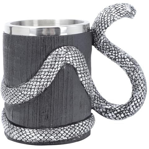 FUNOMOCYA Tasse à Lait en Acier Inoxydable 304 Double Paroi Grosse Capacité 500 Ml Couleur Argenté et Noir Gobelet Isotherme pour Boissons Chaudes et Froides pour Café Thé et Jus