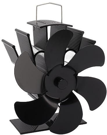 Garosa Ventilatore a Pale per Stufa a Legna, Termoventilatore Ecologico per Camino e Riscaldatore a Cherosene, 6 Pale Silenziose per la Circolazione Dell'Aria Calda