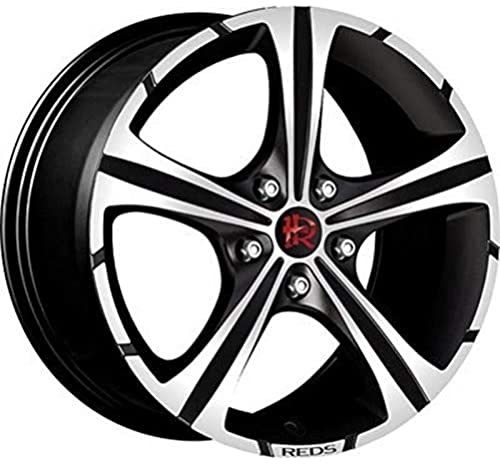 Momo Reds Black Knight Black Matt, Polished 17x7.5 ET35 4x108 Llantas de aleación (Coche)