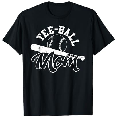 Tee-ball Mom Shirt | Cute Play T-Ball Women Tee Gift T-Shirt