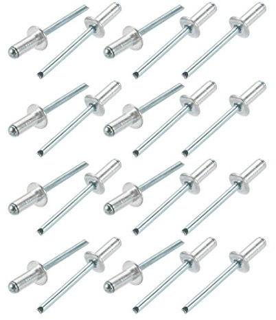 sourcing map 20Stk.Aluminum/Stahl Offenes Ende Blind Nieten 6mm x 14mm