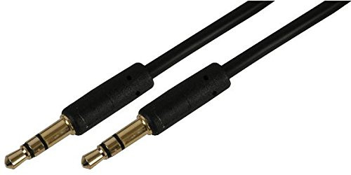 Pro Signal PSG3068-7.5M Slim 3.5mm Stereo Jack Plug to Plug Lead, 7.5m, Black