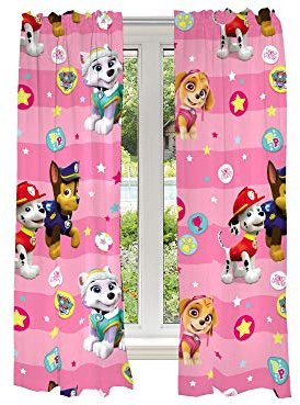 Franco Kinderzimmer-Fenstervorhänge-Set, 208,3 x 160 cm, Paw Patrol Mädchen