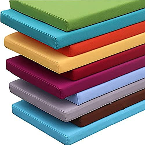 Zoomlie Wasserfeste Sitzkissen für Bank, 100 cm, 120 cm, 160 cm, 180 cm, 2/3-Sitzer, Bankkissen, 4 cm dick, langes Stuhlkissen für Terrasse, Gartenschaukel (beige, 35 x 100 cm)