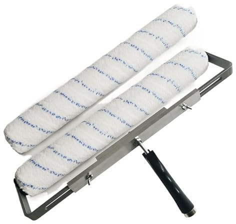 Cfty Farbroller Paint Roller Pinsel Kit Mikrofaser 46 cm Aluminiumlegierung Doppelrahmen Malerei Werkzeuge for Wanddekoration Rollen Set (18 Zoll) (Color : Nap 18mm Set)