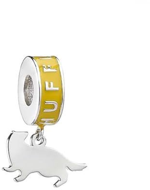 HARRY POTTER Sterling Silver Hufflepuff House Slider Charm, Sterling-Silber