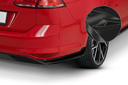 CSR-Automotive Heckansatz Kompatibel mit/Ersatz für VW Golf 7 Variant HA296-G Schwarz Glänzend ABS