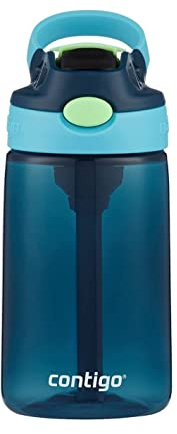 Contigo Kids Water Bottle with designed AUTOSPOUT Straw, 14 oz., Blueberry Ocean